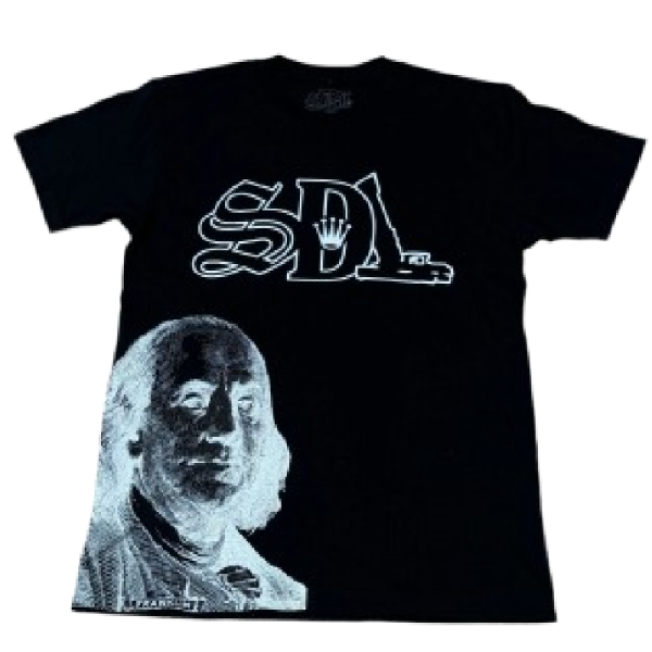 Sky Da Limit black and white Chapo shirt with bold graphic streetwear design